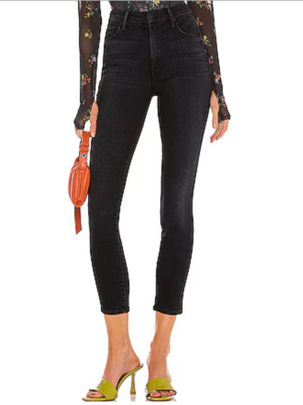 MOTHER High Waisted Looker Ankle Jeans Size 29 in Encounters At Night